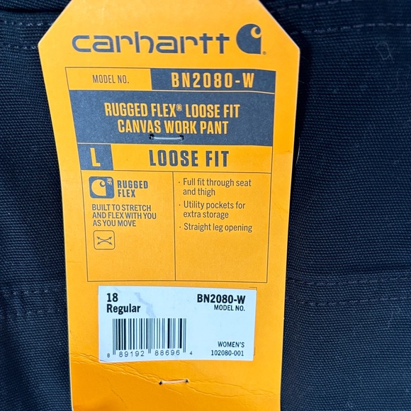 Carhartt Loose Fit Canvas rugged flex Black Pants - Picture 5 of 5